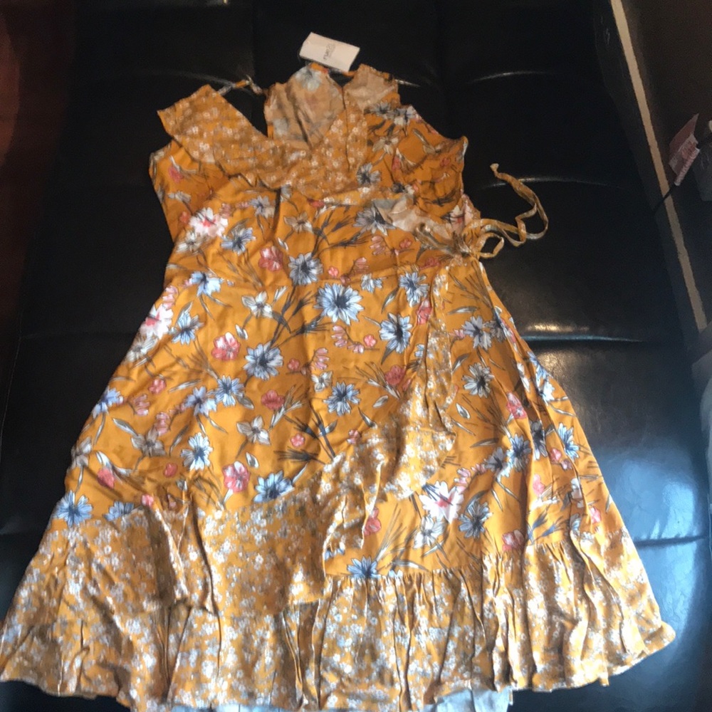 Faux wrap summer dress